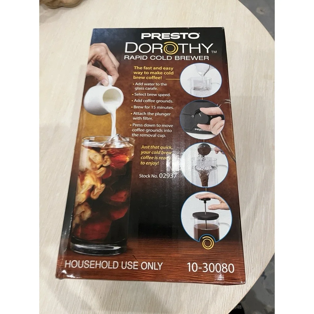 Presto Dorothy Rapid Cold Brewer‎ NEW! Unopened Box!